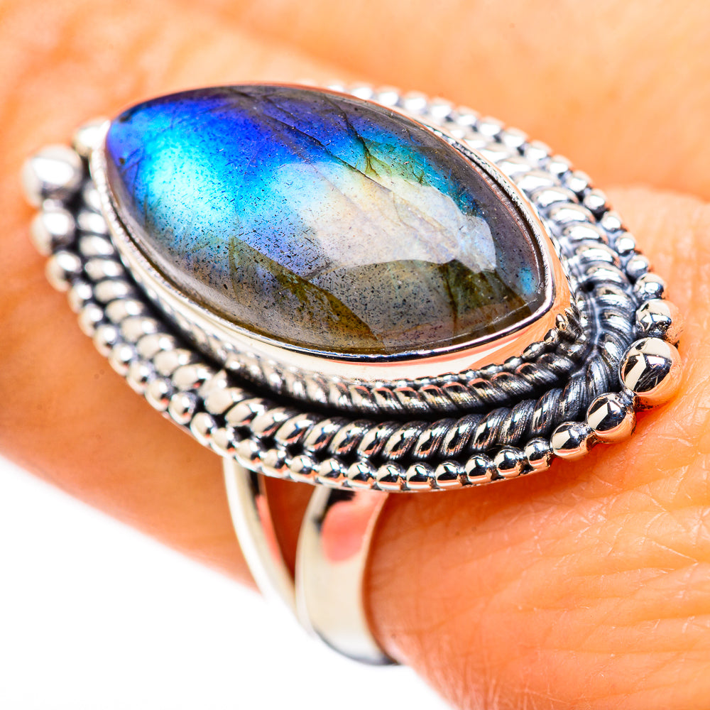 Labradorite Rings handcrafted by Anasilvercos - RING132367