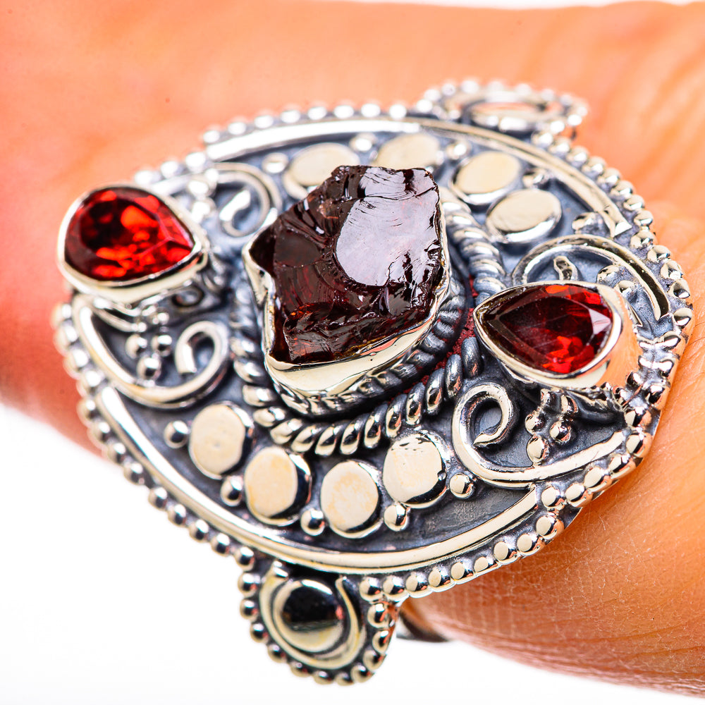 Garnet Rings handcrafted by Anasilvercos - RING132381
