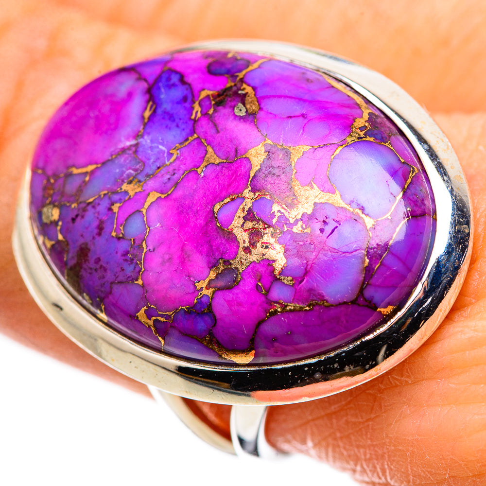Purple Copper Composite Turquoise Rings handcrafted by Anasilvercos - RING132383