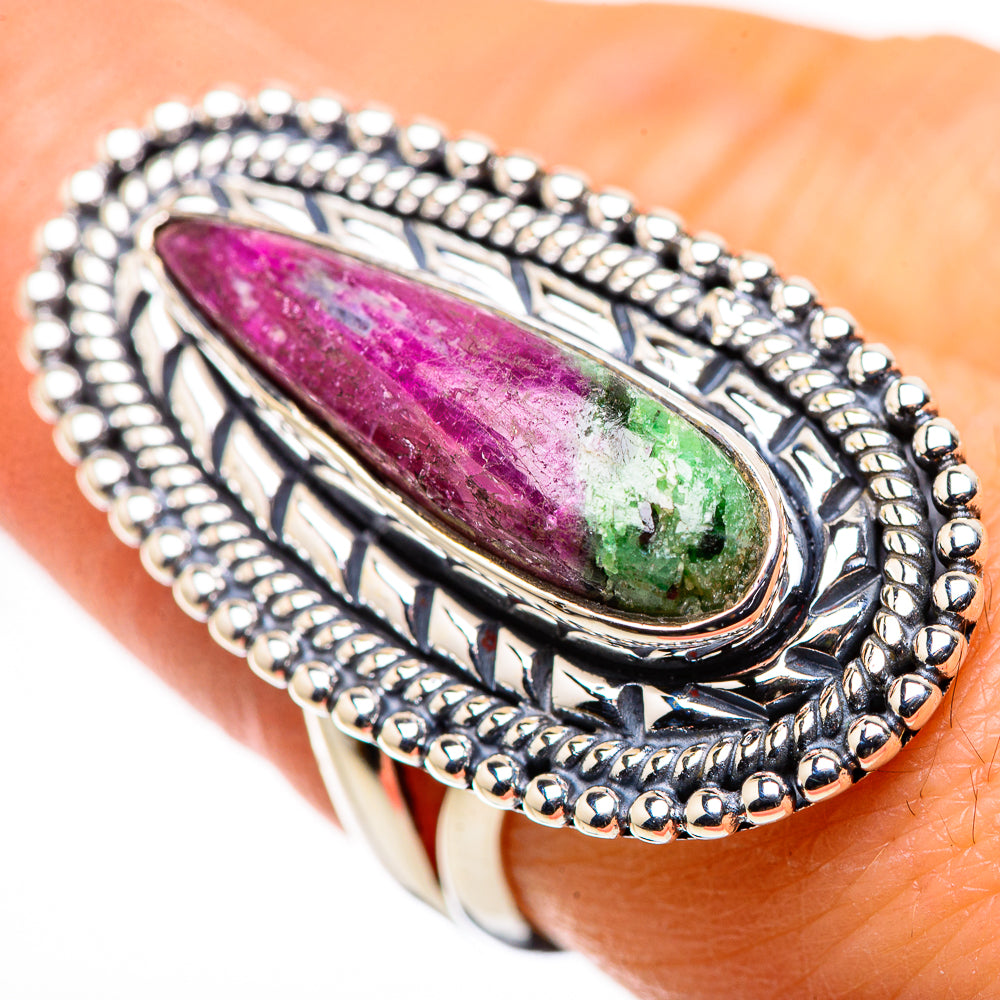 Ruby Zoisite Rings handcrafted by Anasilvercos - RING132388