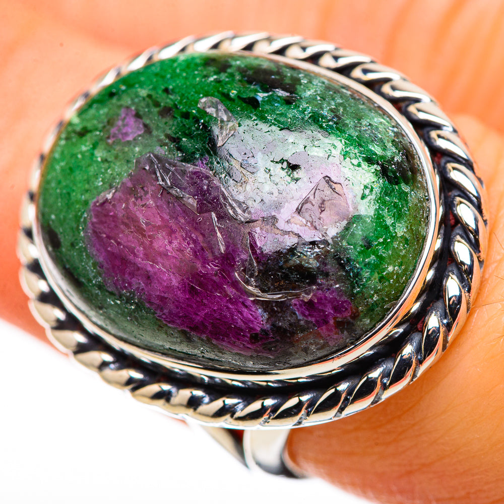 Ruby Zoisite Rings handcrafted by Anasilvercos - RING132395