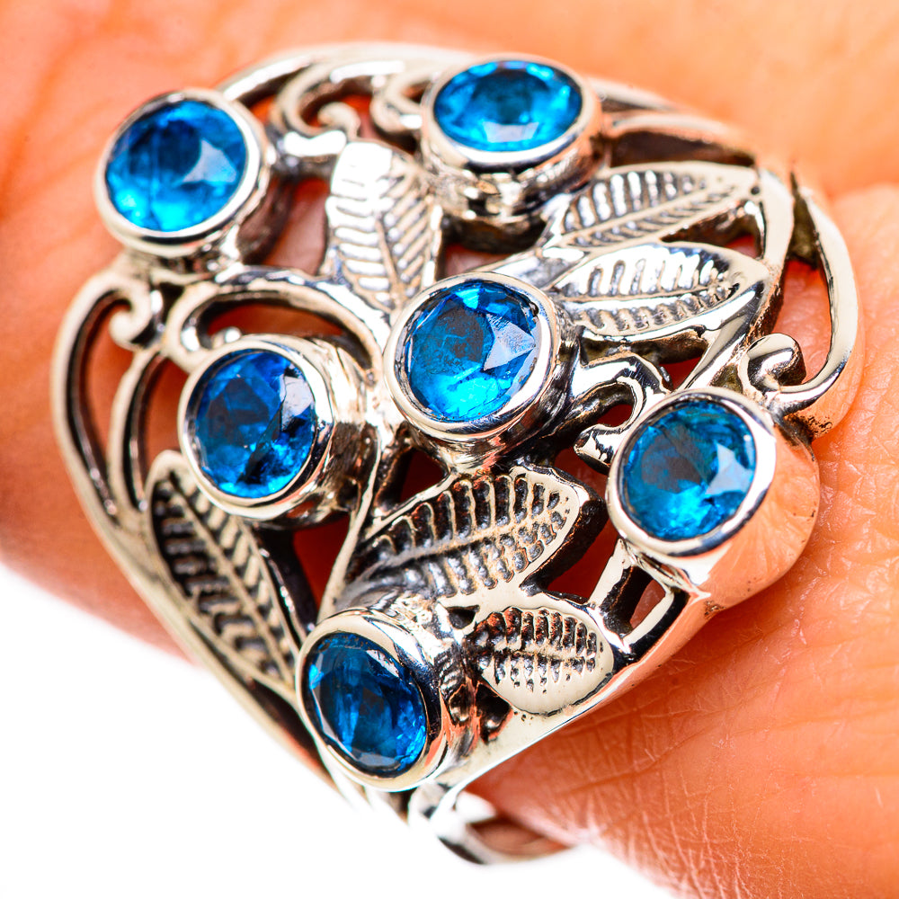 Swiss Blue Topaz Rings handcrafted by Anasilvercos - RING132411