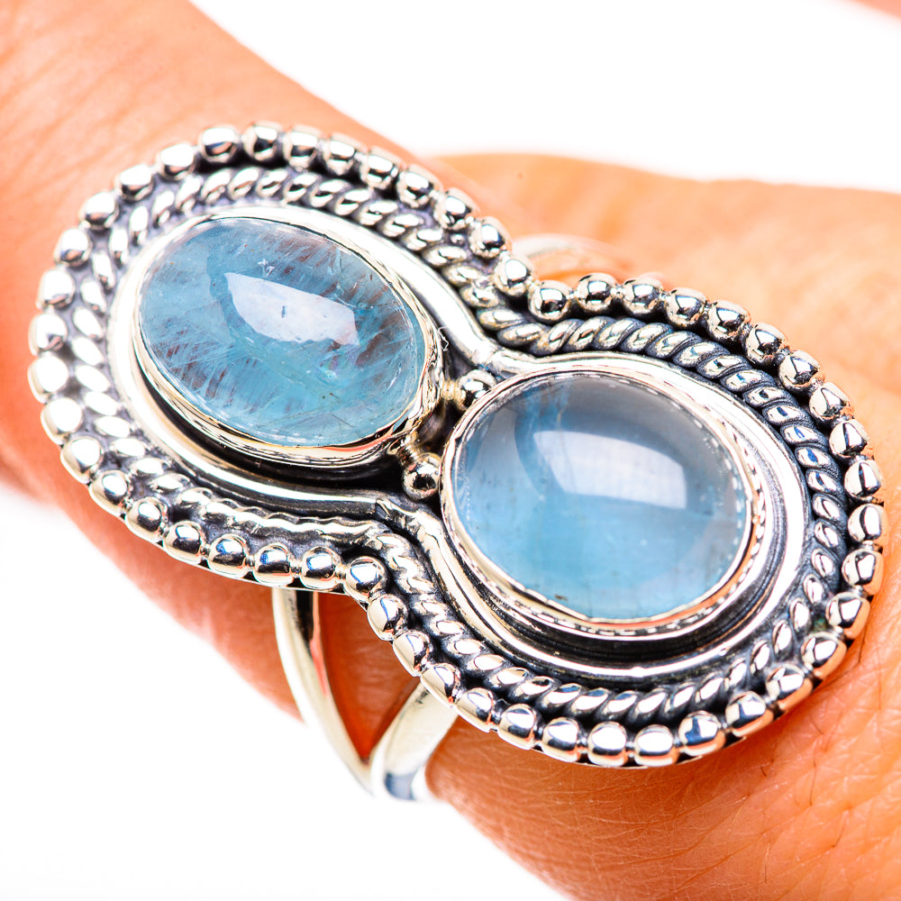 Aquamarine Rings handcrafted by Anasilvercos - RING132412
