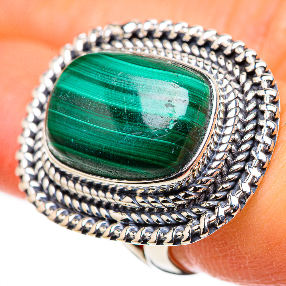 Malachite Rings handcrafted by Anasilvercos - RING132414