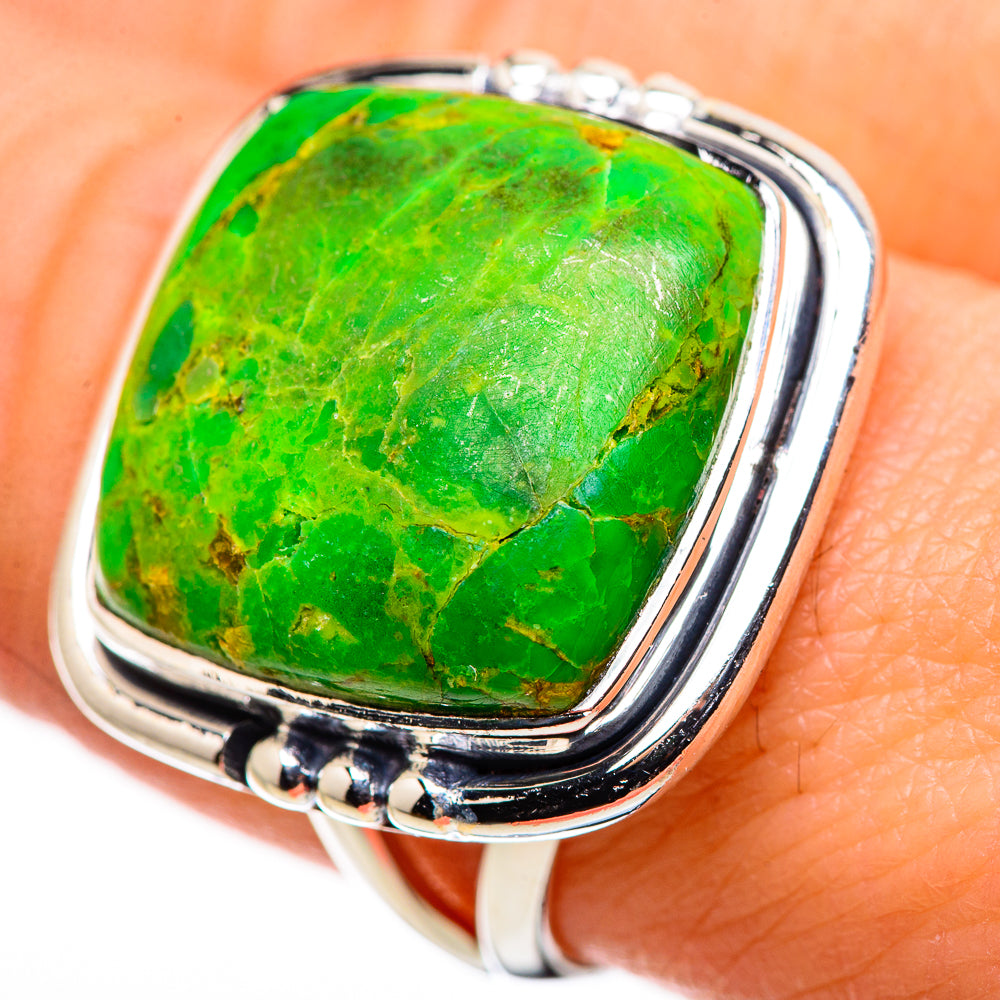 Gaspeite Rings handcrafted by Anasilvercos - RING132415