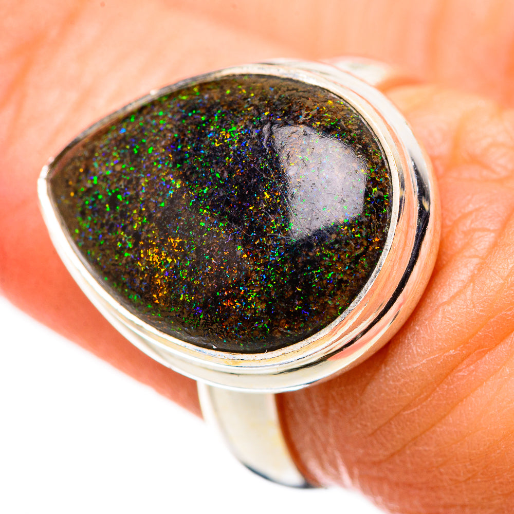 Andamooka Opal Rings handcrafted by Anasilvercos - RING132428