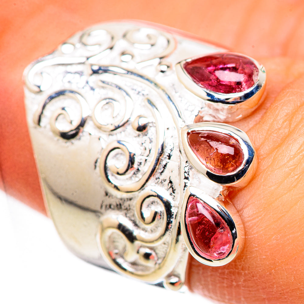 Pink Tourmaline Rings handcrafted by Anasilvercos - RING132438