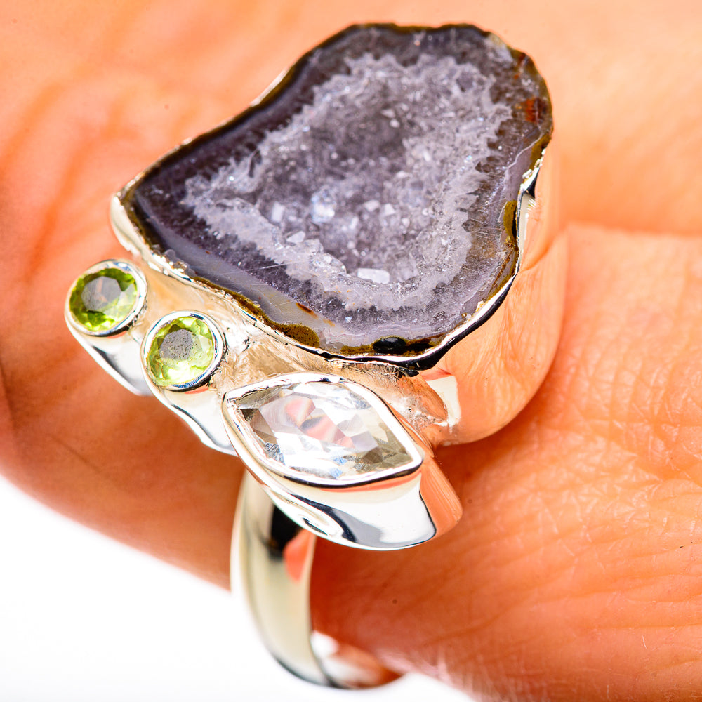 Coconut Geode Druzy Rings handcrafted by Anasilvercos - RING132460