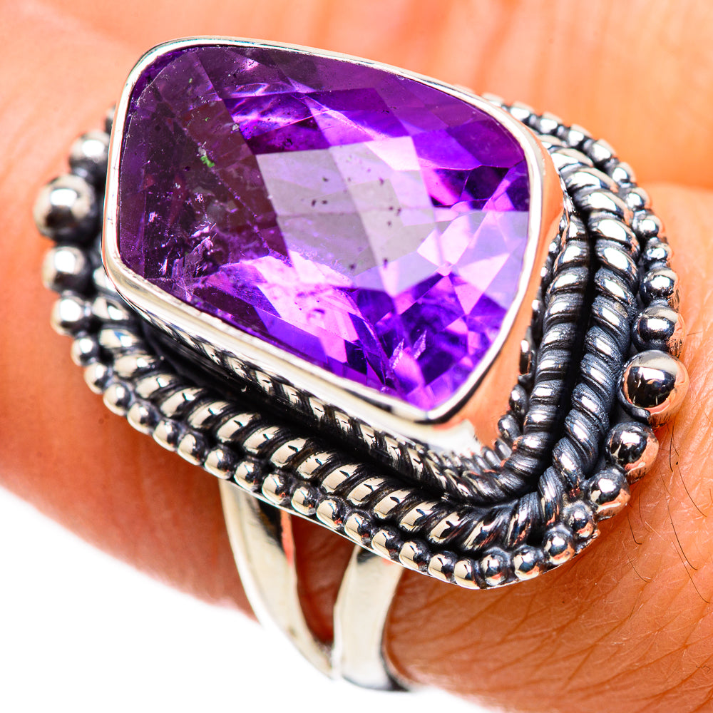 Amethyst Rings handcrafted by Anasilvercos - RING132484