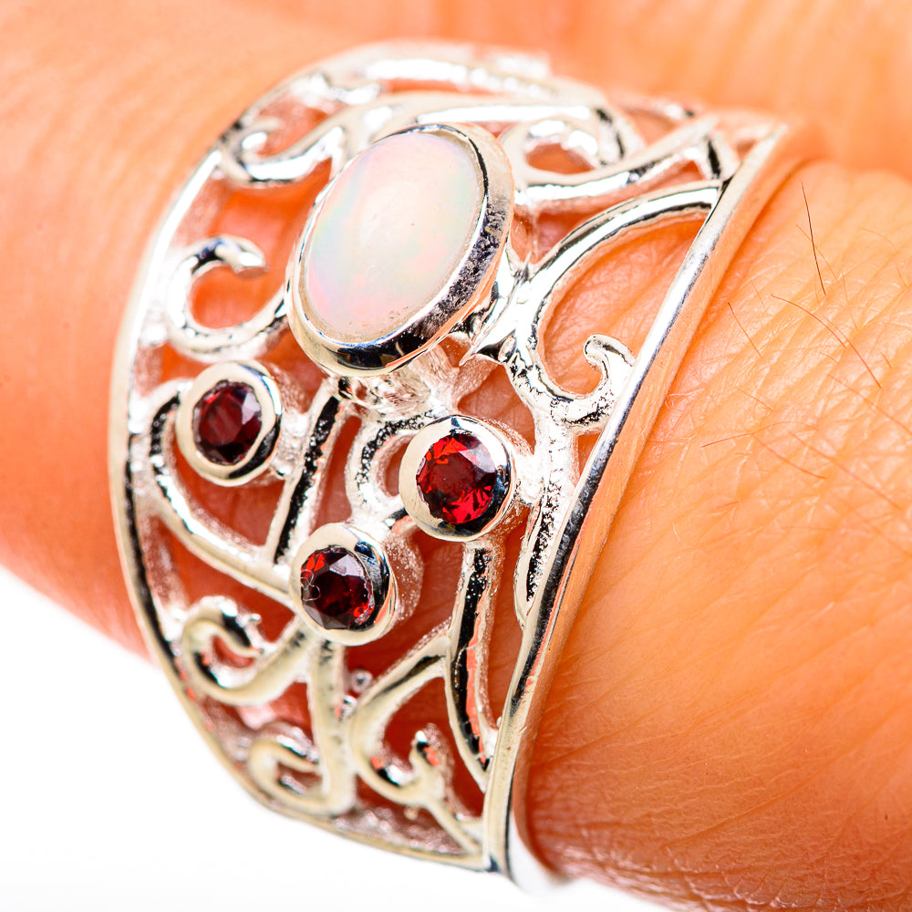 Ethiopian Opal Rings handcrafted by Anasilvercos - RING132491