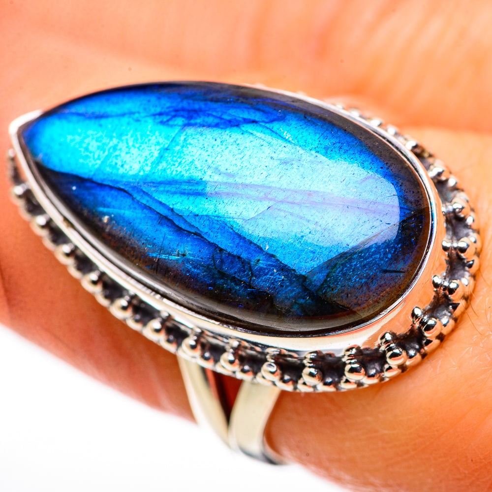 Labradorite Rings handcrafted by Anasilvercos - RING132506