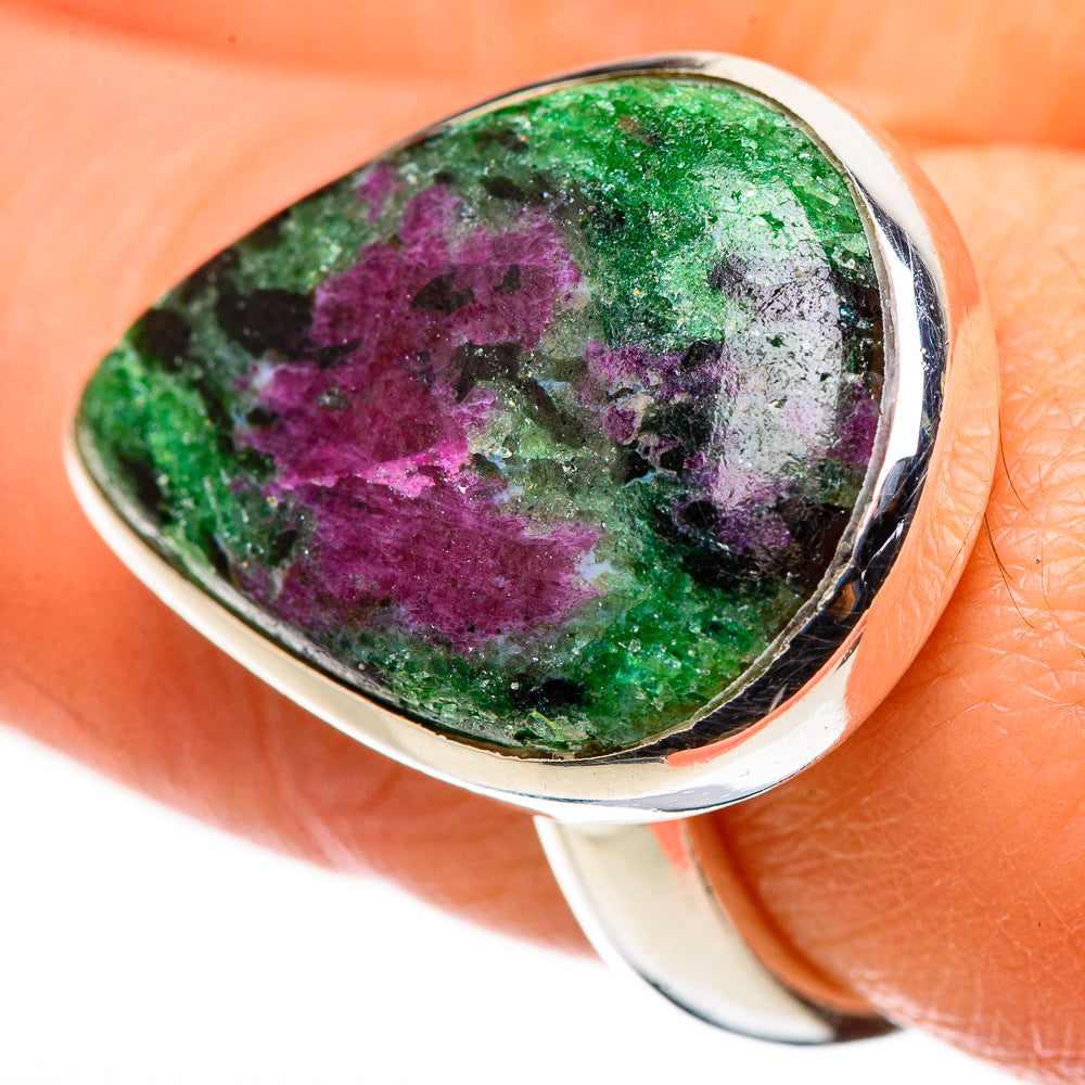 Ruby Zoisite Rings handcrafted by Anasilvercos - RING132507