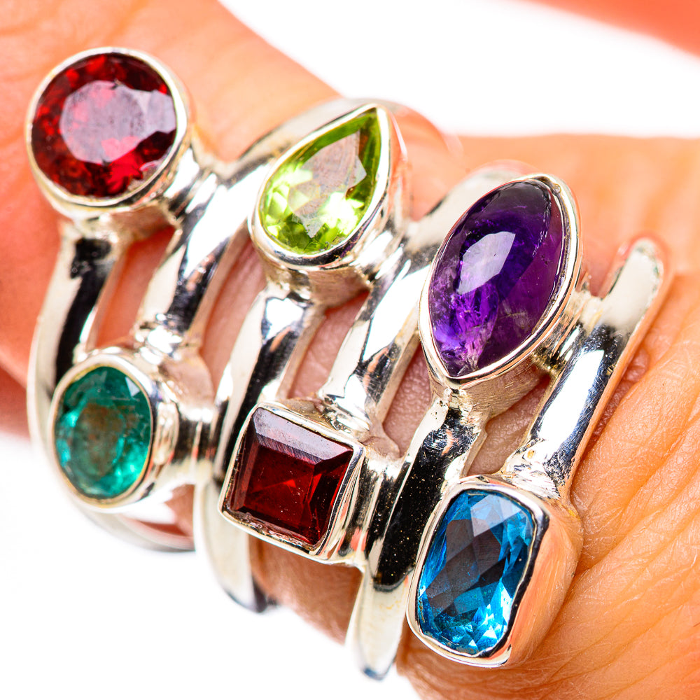 Garnet Rings handcrafted by Anasilvercos - RING132513