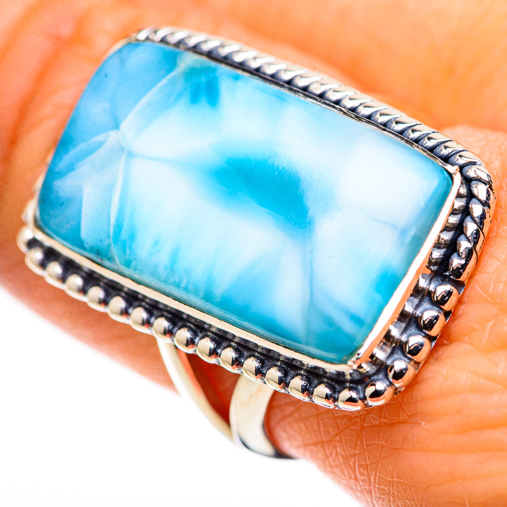 Larimar Rings handcrafted by Anasilvercos - RING132518
