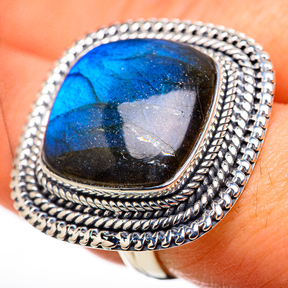 Labradorite Rings handcrafted by Anasilvercos - RING132521