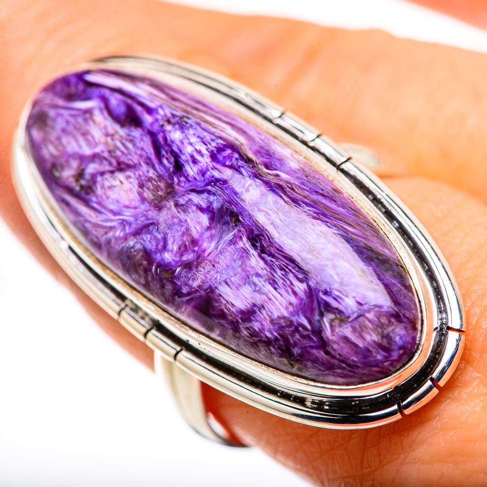 Charoite Rings handcrafted by Anasilvercos - RING132532