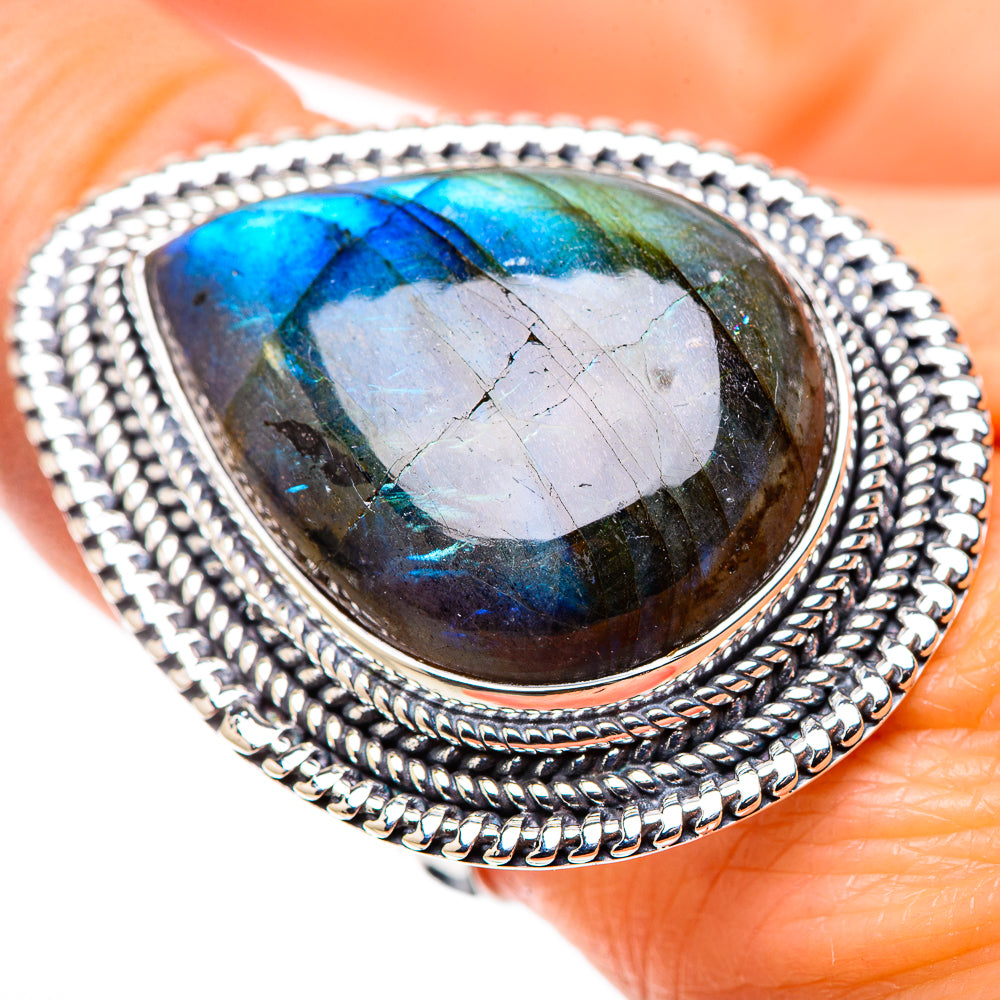 Labradorite Rings handcrafted by Anasilvercos - RING132548