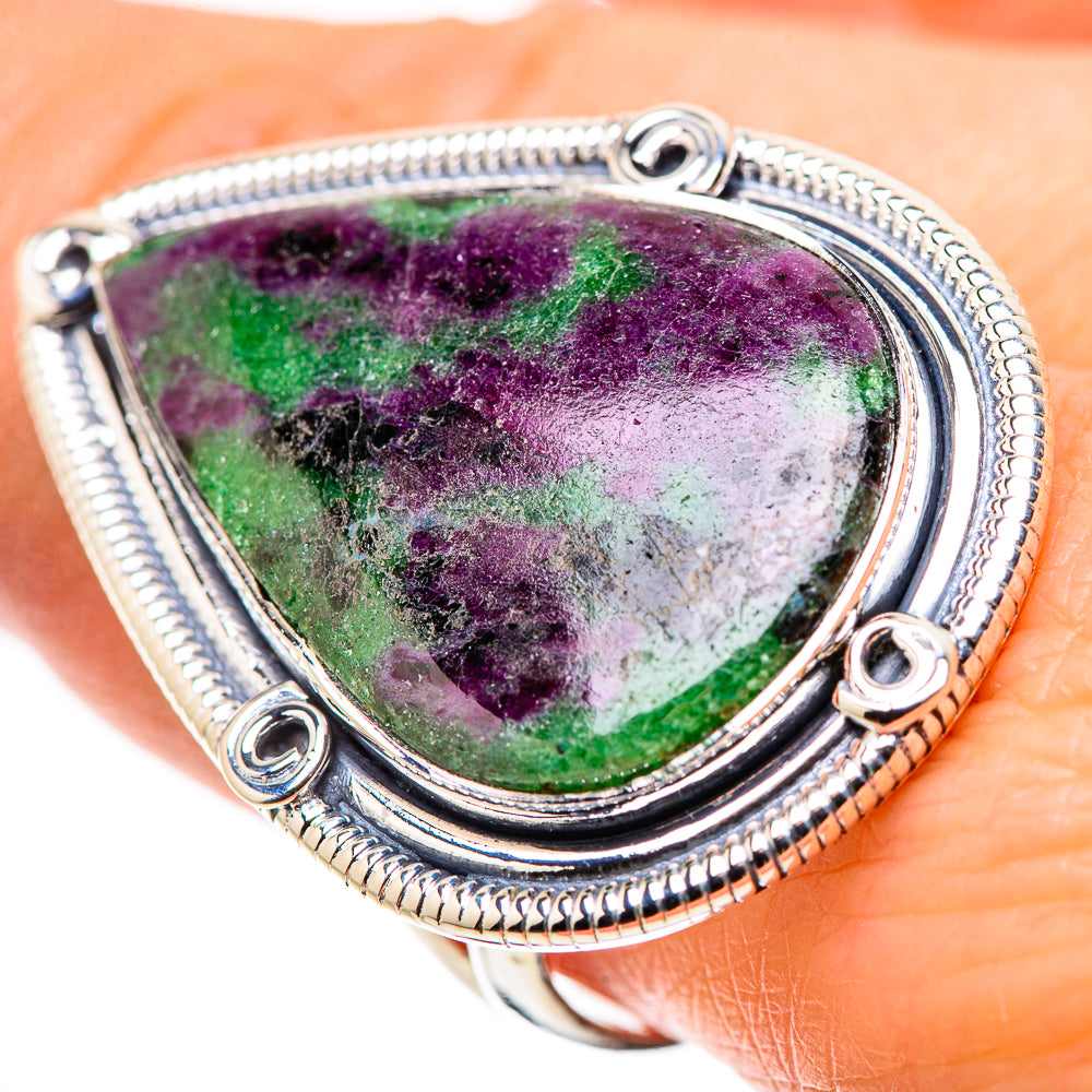 Ruby Zoisite Rings handcrafted by Anasilvercos - RING132551