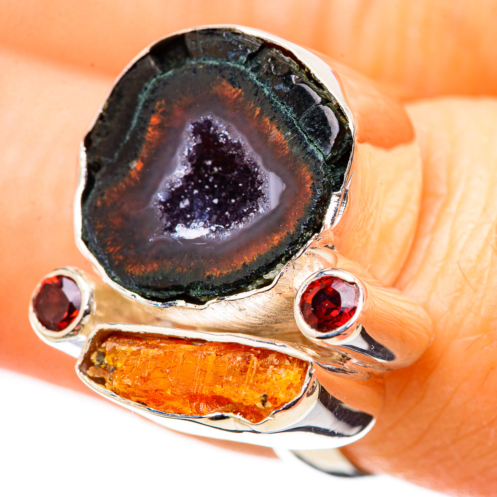 Coconut Geode Druzy Rings handcrafted by Anasilvercos - RING132577