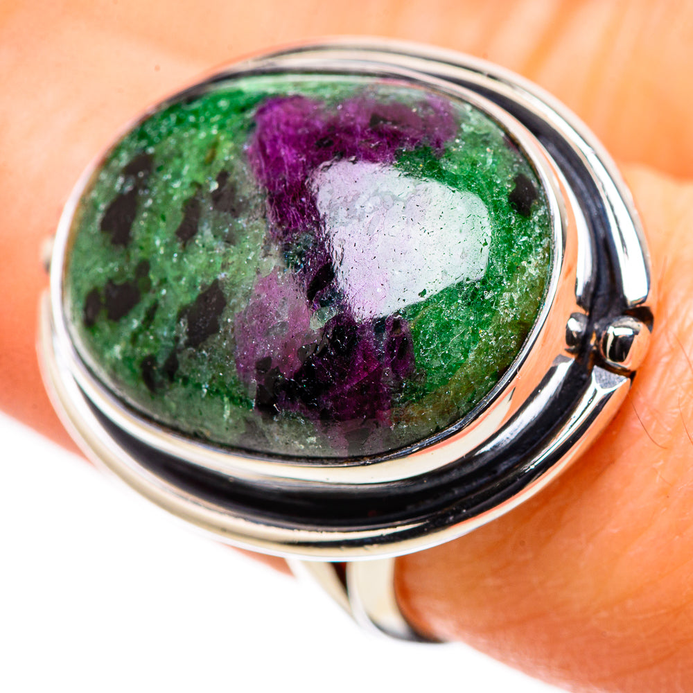 Ruby Zoisite Rings handcrafted by Anasilvercos - RING132584