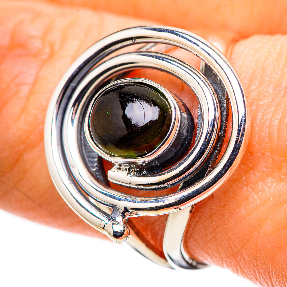 Green Tourmaline Rings handcrafted by Anasilvercos - RING132586