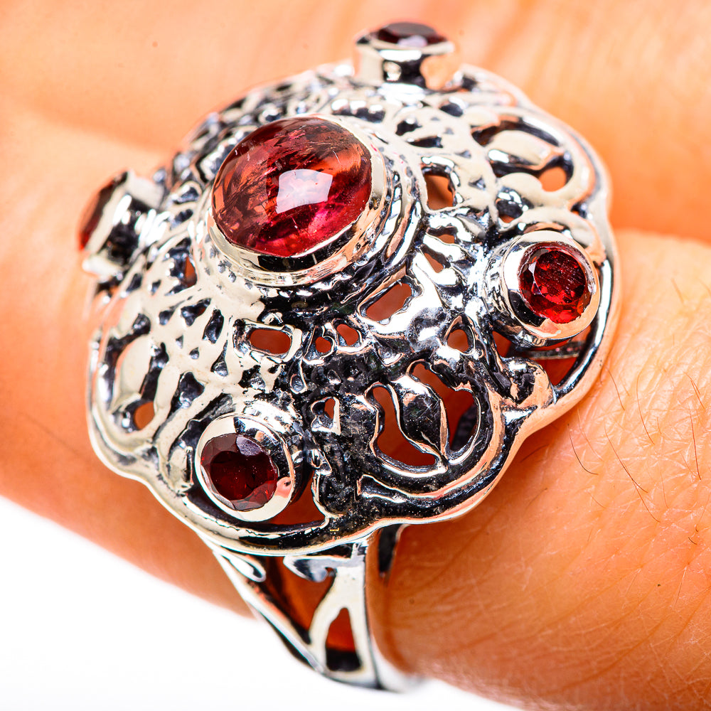 Garnet Rings handcrafted by Anasilvercos - RING132591