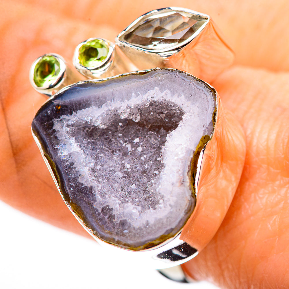 Coconut Geode Druzy Rings handcrafted by Anasilvercos - RING132597