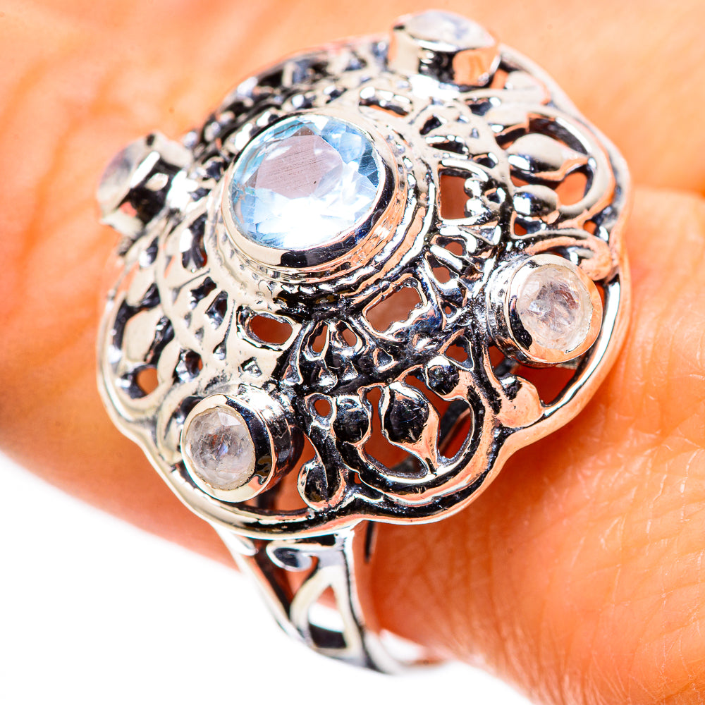 Blue Topaz Rings handcrafted by Anasilvercos - RING132601