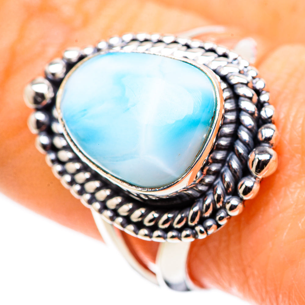 Larimar Rings handcrafted by Anasilvercos - RING132604