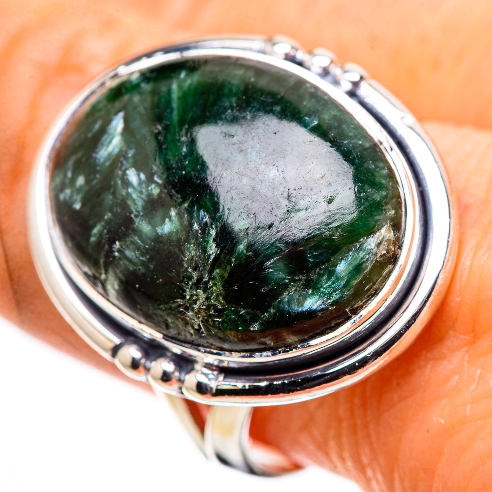 Seraphinite Rings handcrafted by Anasilvercos - RING132611