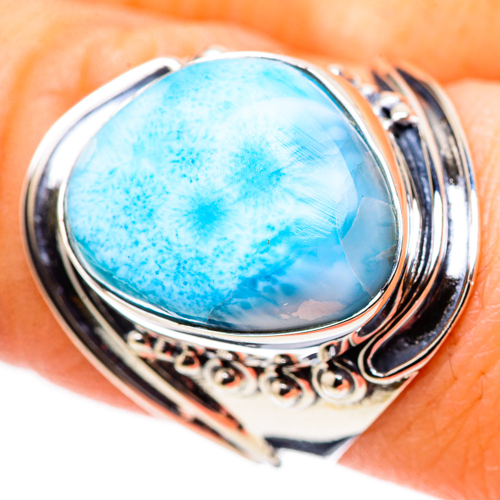 Larimar Rings handcrafted by Anasilvercos - RING132623