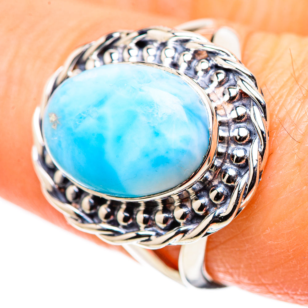 Larimar Rings handcrafted by Anasilvercos - RING132626