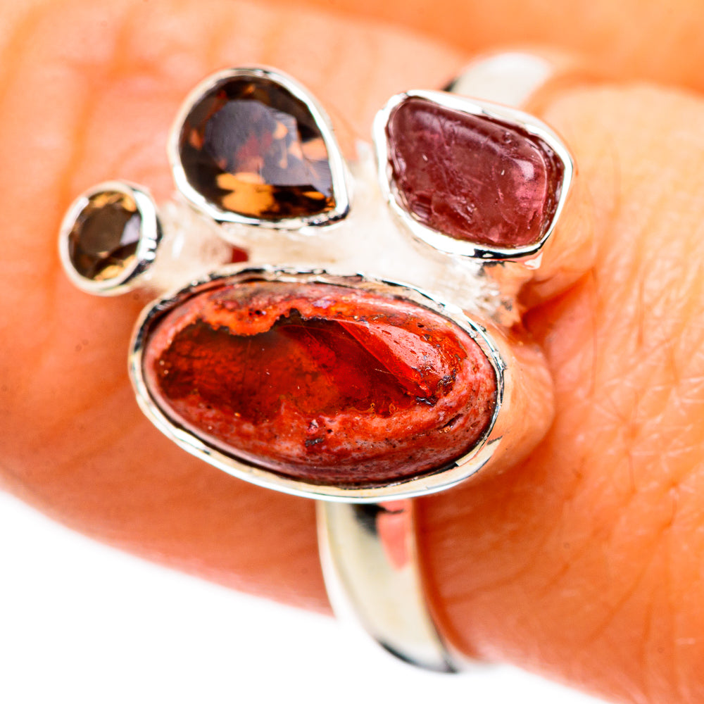 Mexican Fire Opal Rings handcrafted by Anasilvercos - RING132643