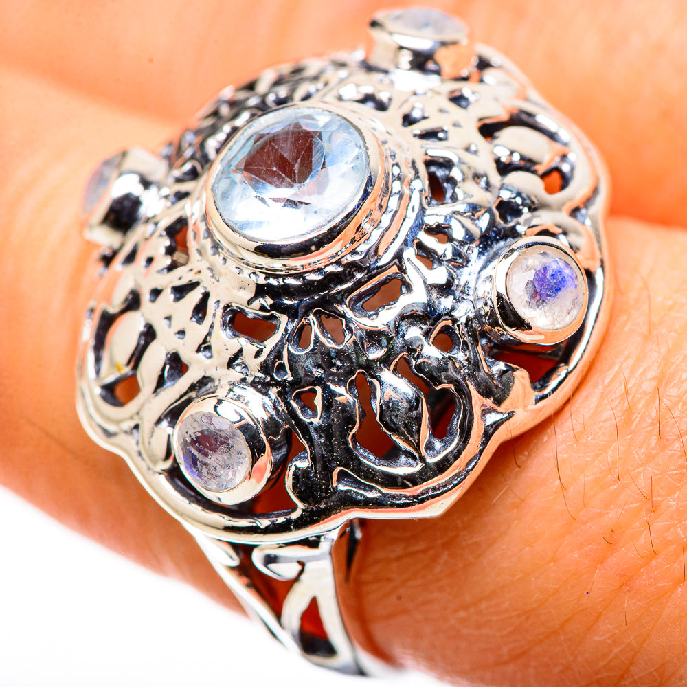 Blue Topaz Rings handcrafted by Anasilvercos - RING132649