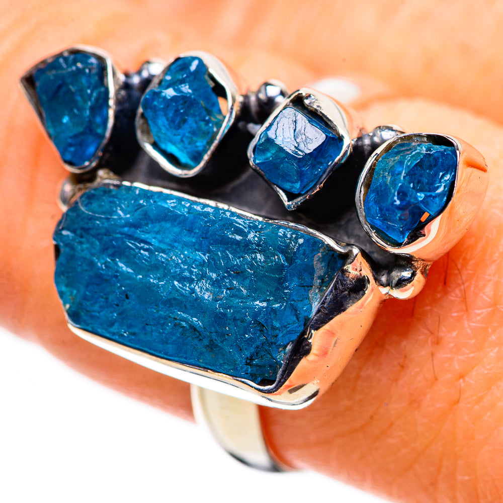 Blue Fluorite Rings handcrafted by Anasilvercos - RING132653