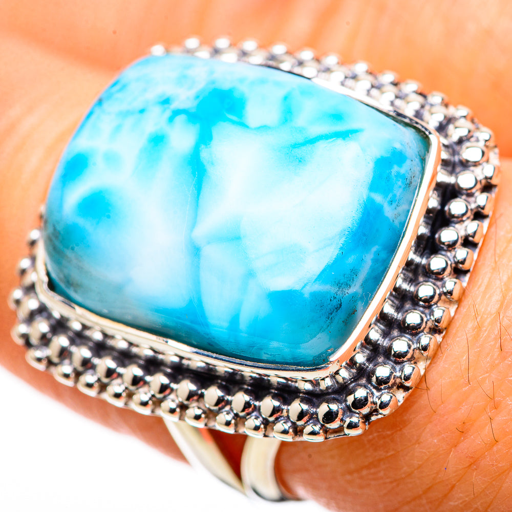 Larimar Rings handcrafted by Anasilvercos - RING132654