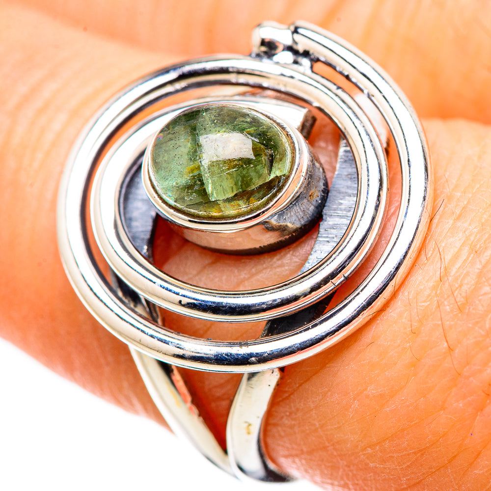 Green Tourmaline Rings handcrafted by Anasilvercos - RING132655