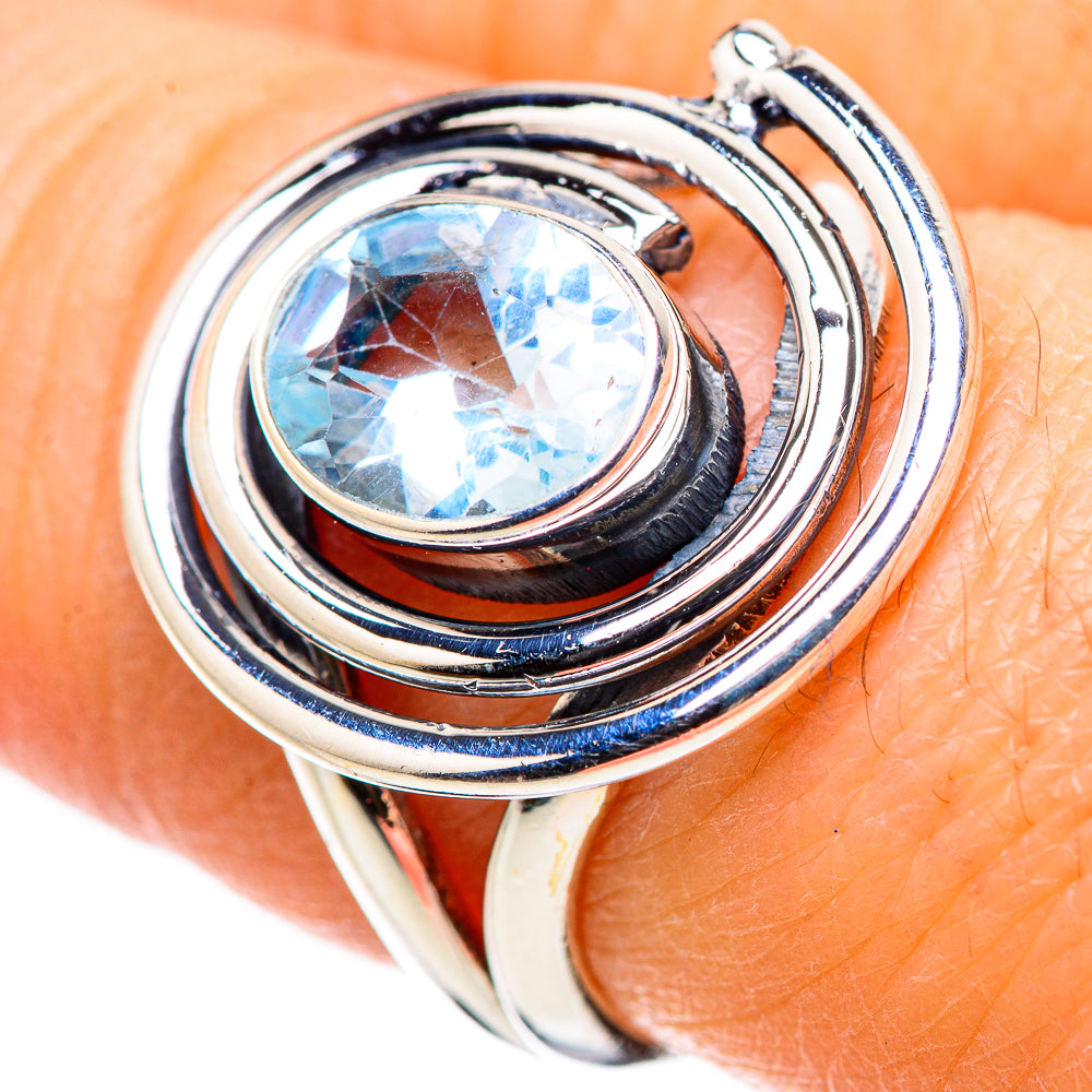 Blue Topaz Rings handcrafted by Anasilvercos - RING132669