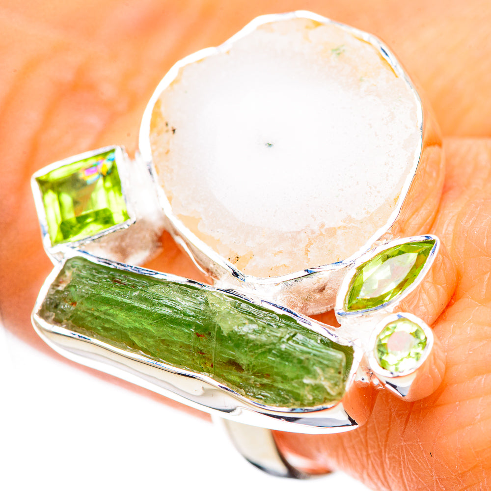 White Solar Quartz Rings handcrafted by Anasilvercos - RING132675