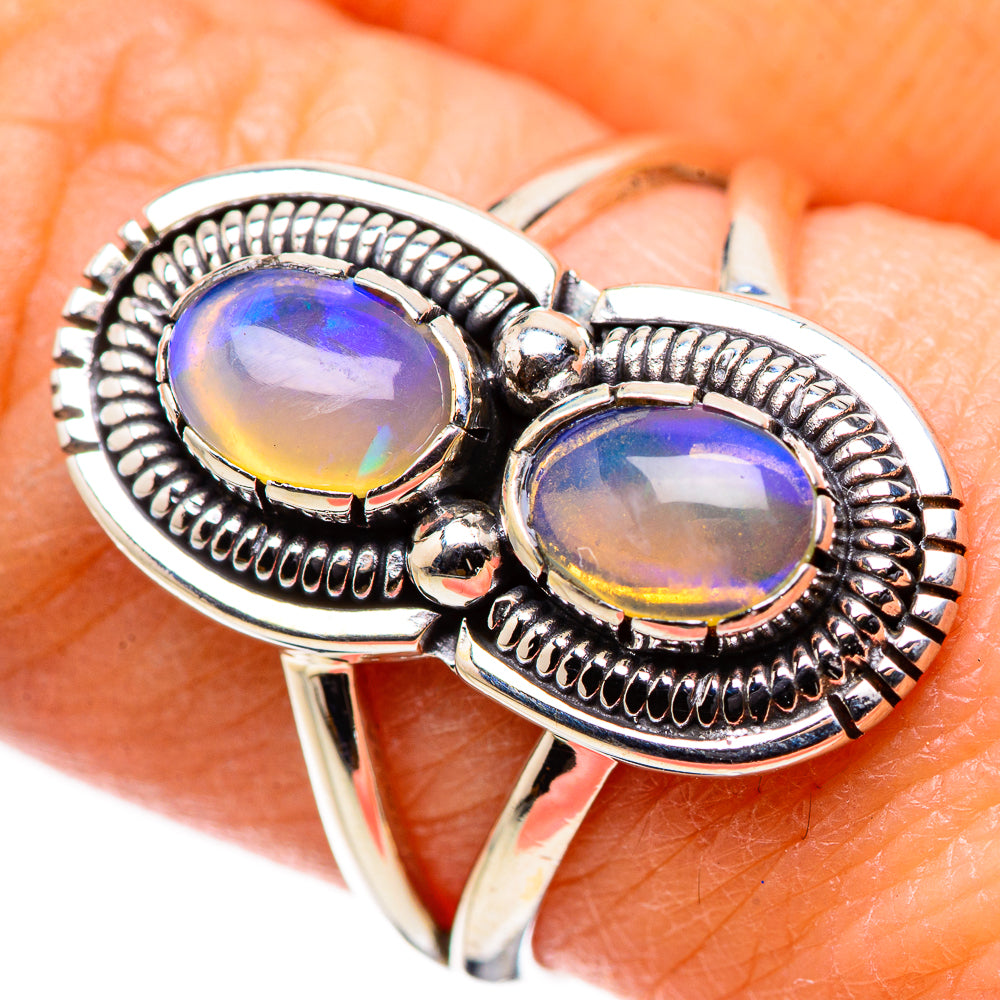 Ethiopian Opal Rings handcrafted by Anasilvercos - RING132685