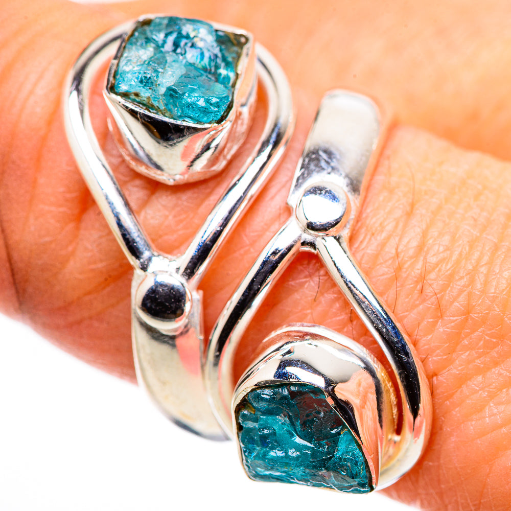 Blue Fluorite Rings handcrafted by Anasilvercos - RING132691