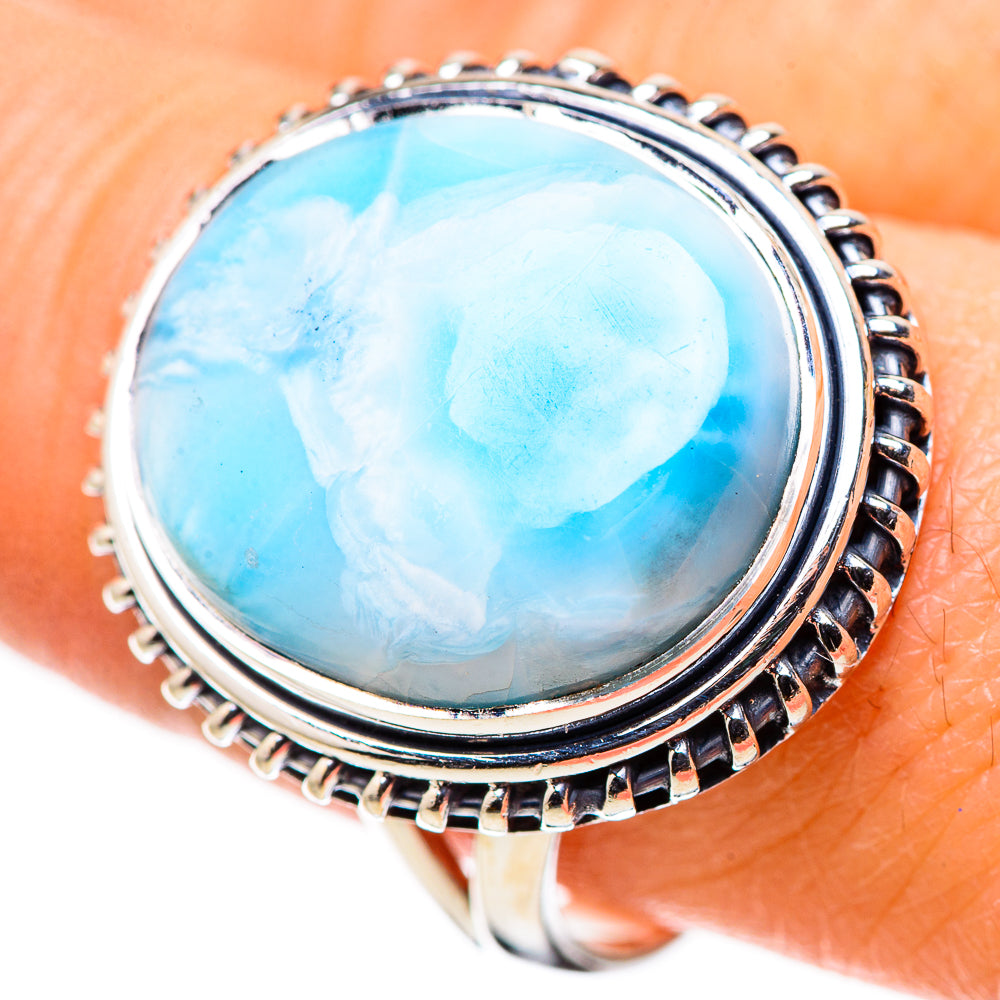 Larimar Rings handcrafted by Anasilvercos - RING132693