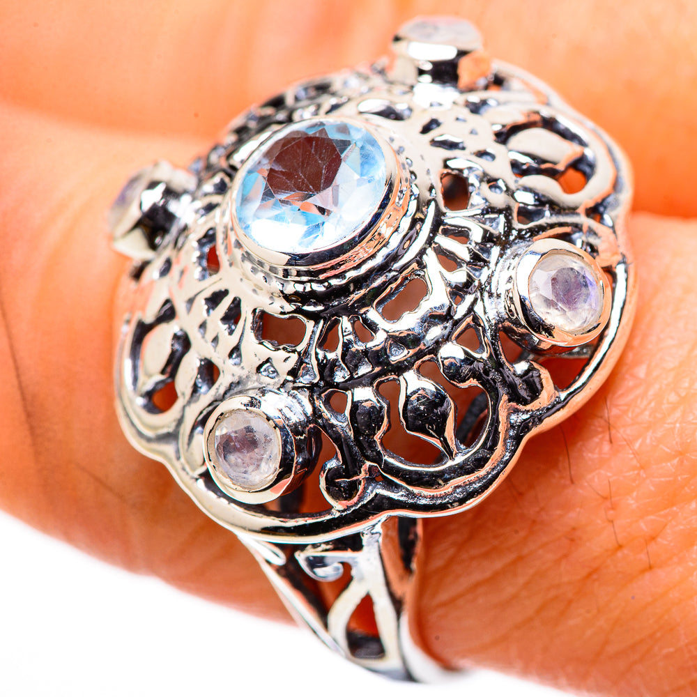Blue Topaz Rings handcrafted by Anasilvercos - RING132694