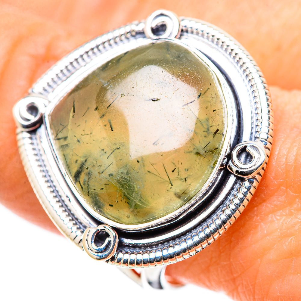 Prehnite Rings handcrafted by Anasilvercos - RING132698