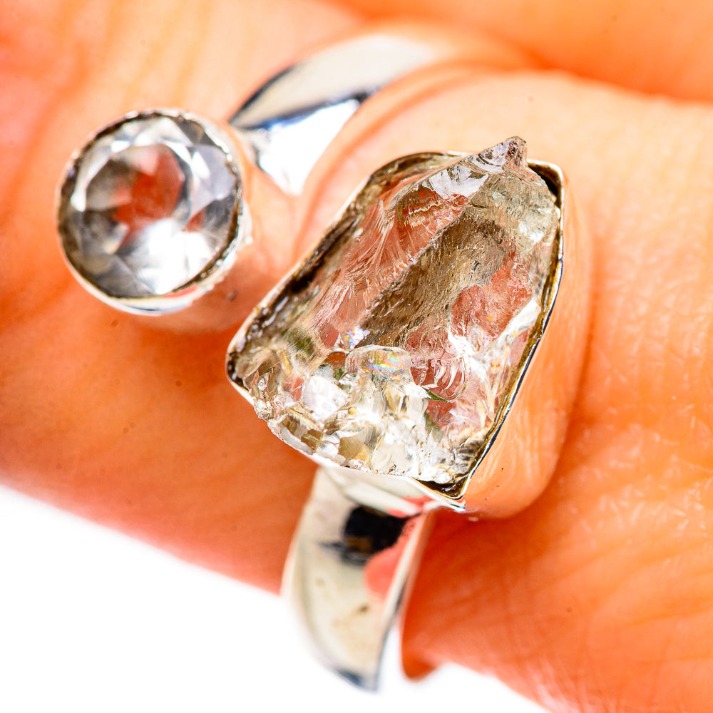 Rainbow Moonstone Rings handcrafted by Anasilvercos - RING132710