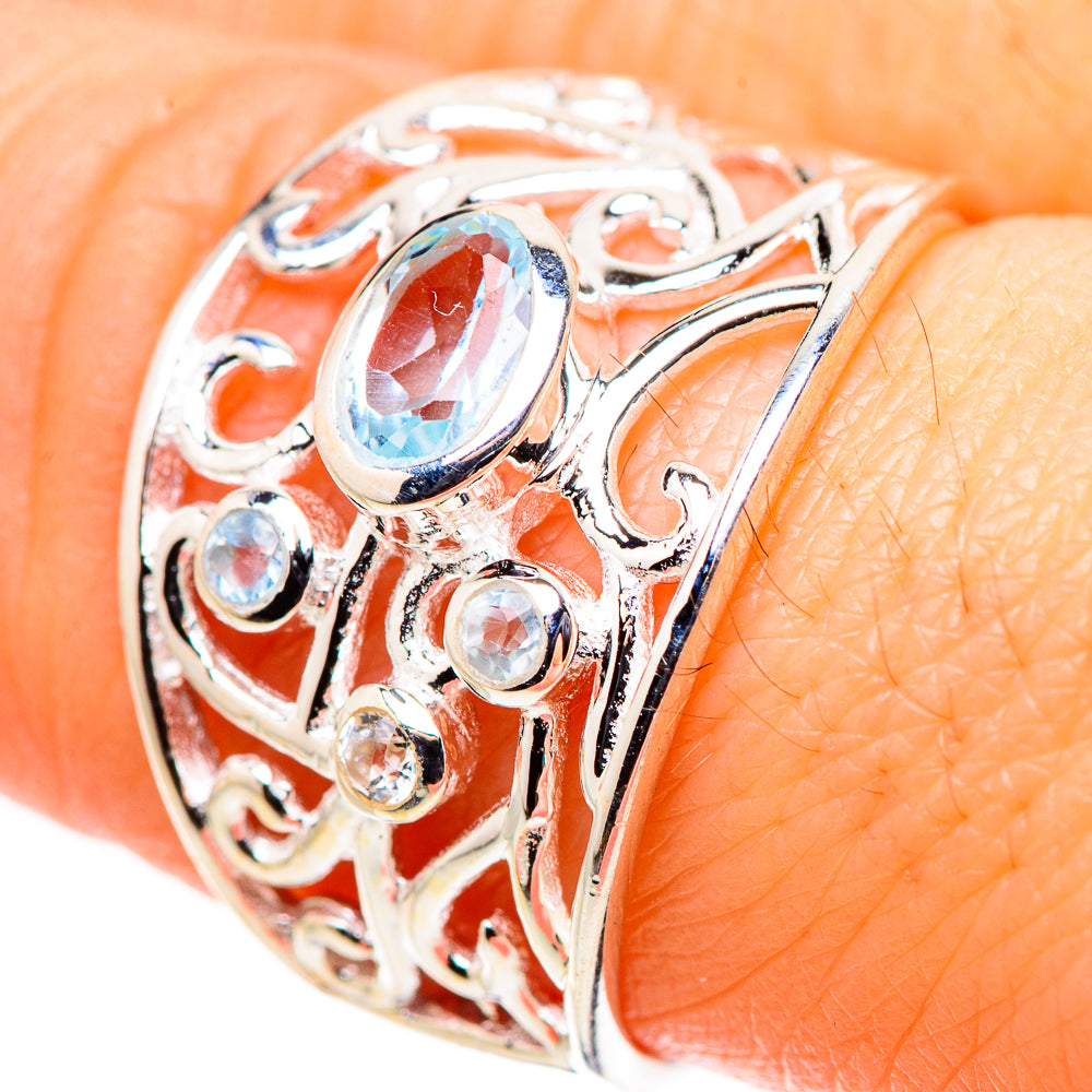 Blue Topaz Rings handcrafted by Anasilvercos - RING132713