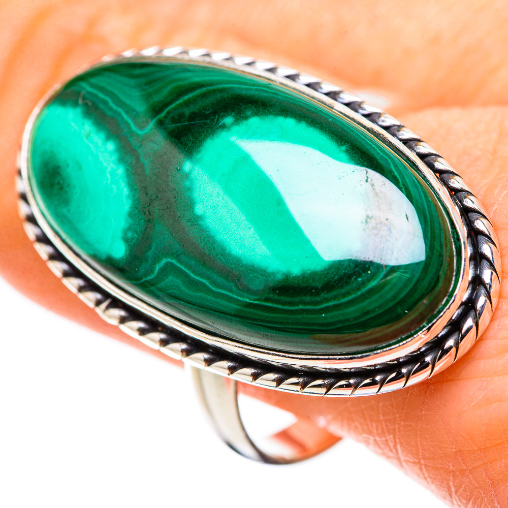 Malachite Rings handcrafted by Anasilvercos - RING132721