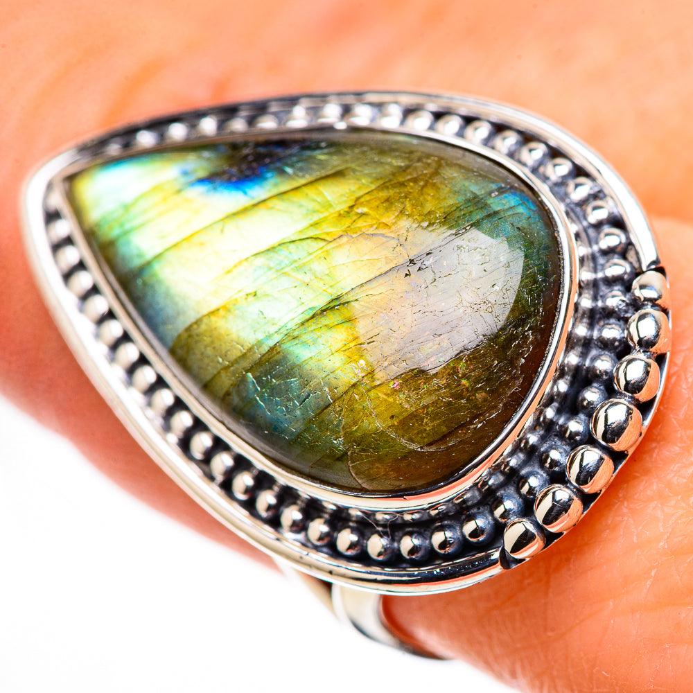 Labradorite Rings handcrafted by Anasilvercos - RING132761