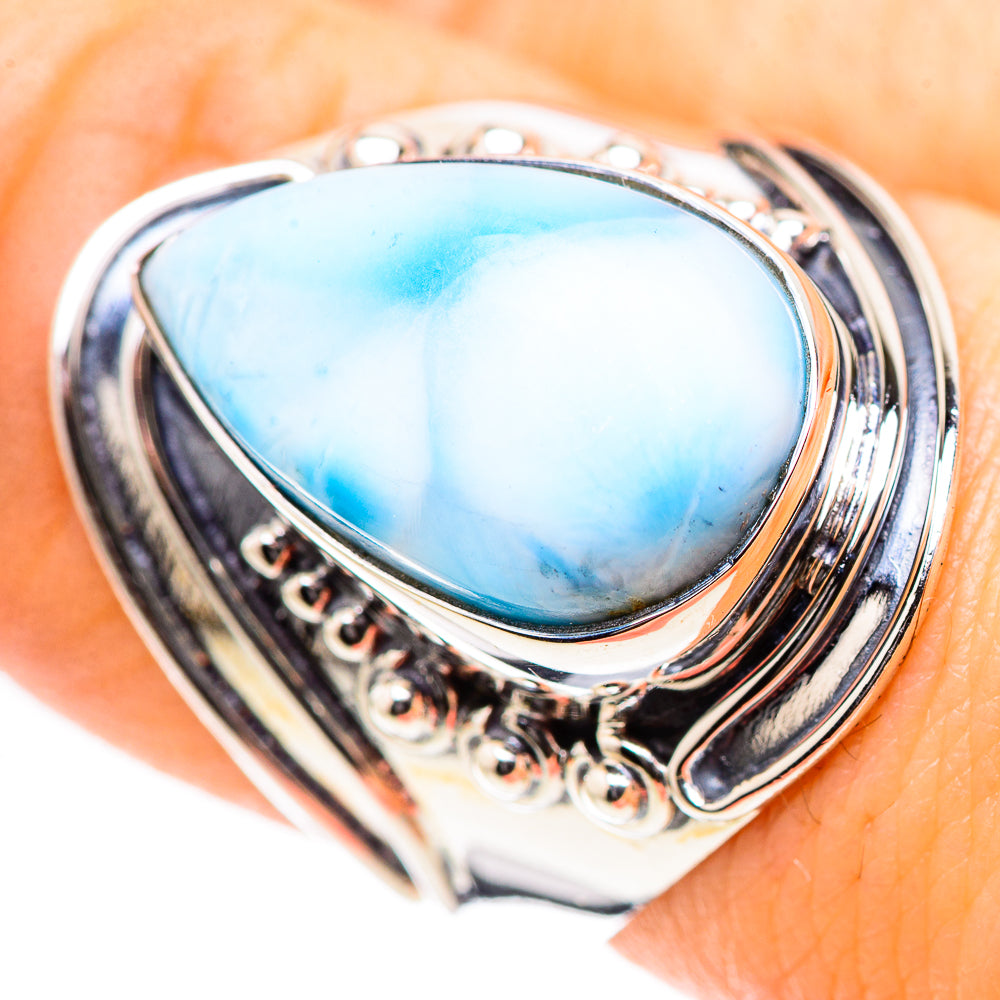 Larimar Rings handcrafted by Anasilvercos - RING132766