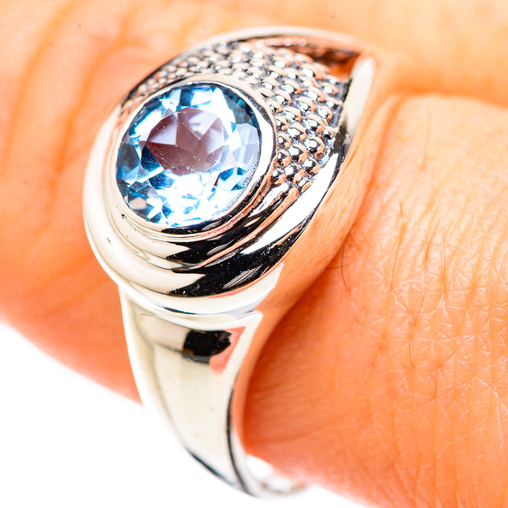 Blue Topaz Rings handcrafted by Anasilvercos - RING132770